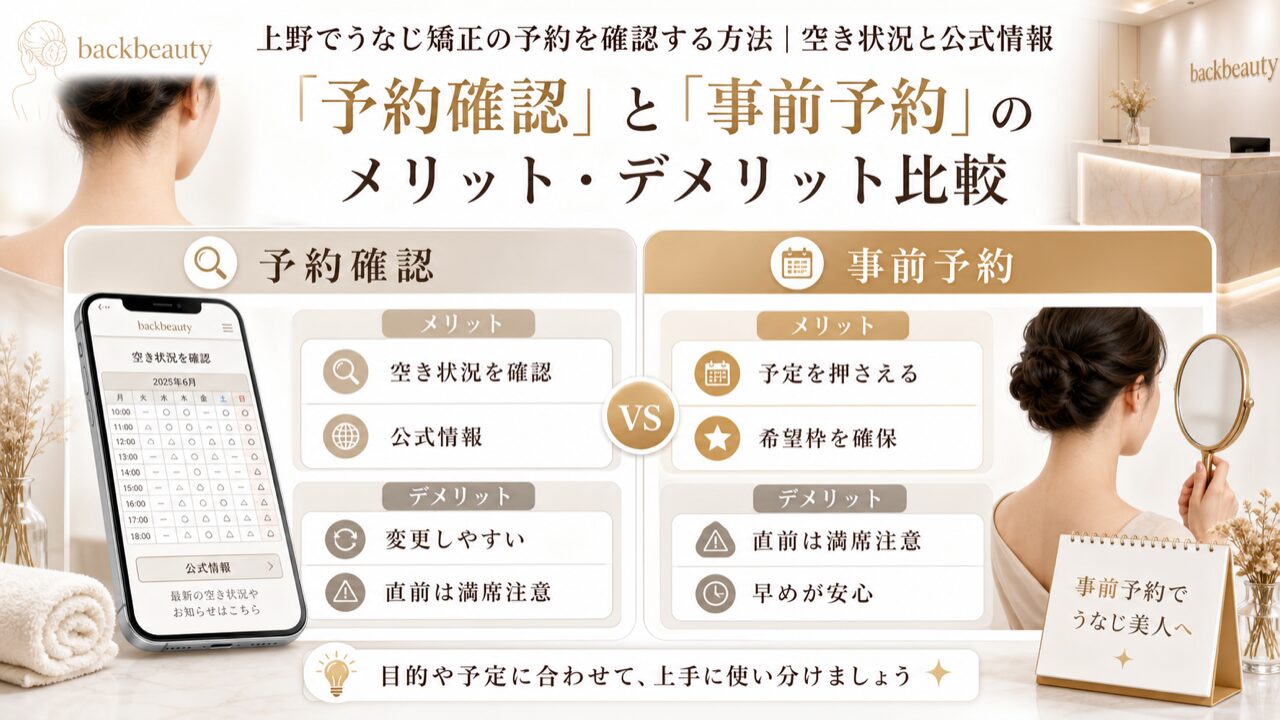 「予約確認」と「事前予約」のメリット・デメリット比較の図解