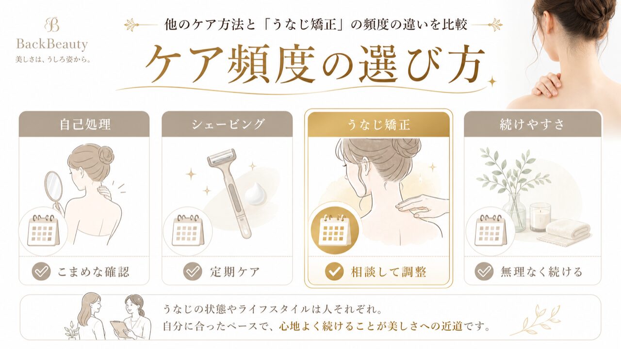 ケア頻度の選び方を整理した図解