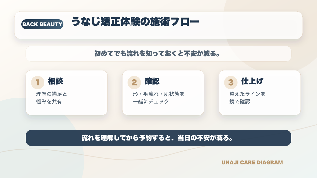 うなじ矯正を上野で体験|初回500円のミース上野店を徹底解説の要点を整理した図解