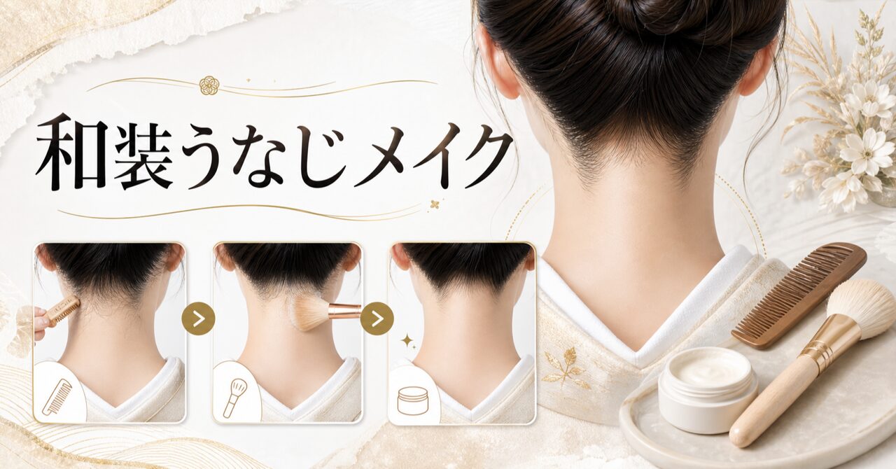 和装に映える「うなじメイク」完全ガイド|基本手順からプロのケアまでのアイキャッチ