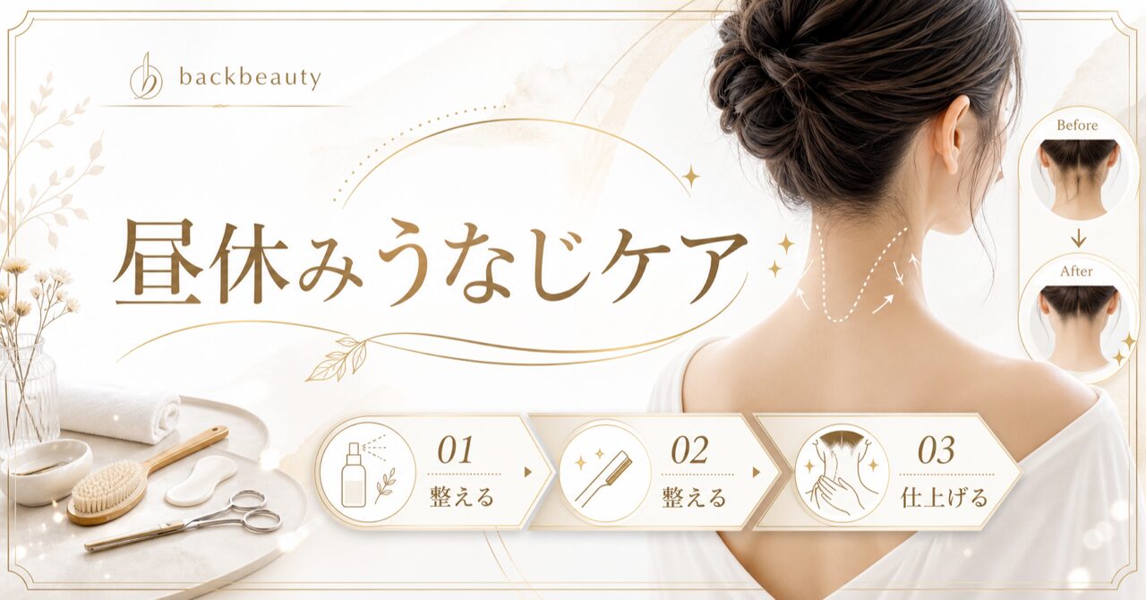 うなじ矯正はランチタイムでOK?短時間で叶える後ろ姿ケアの全知識のアイキャッチ