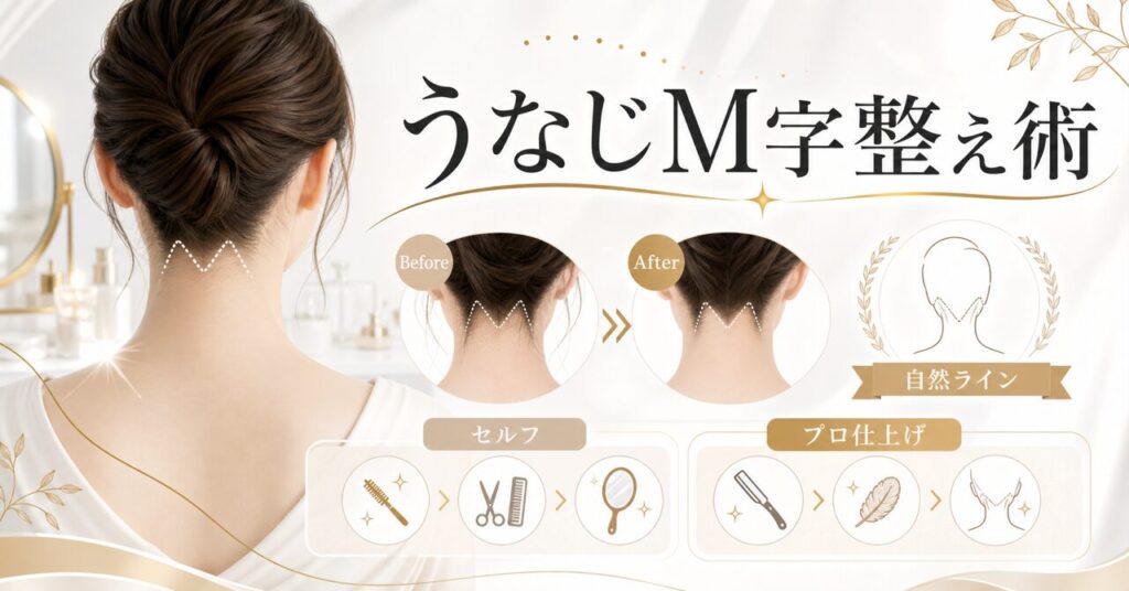 うなじのM字整え方｜ナチュラルに仕上げるセルフケア＆プロの技術のアイキャッチ