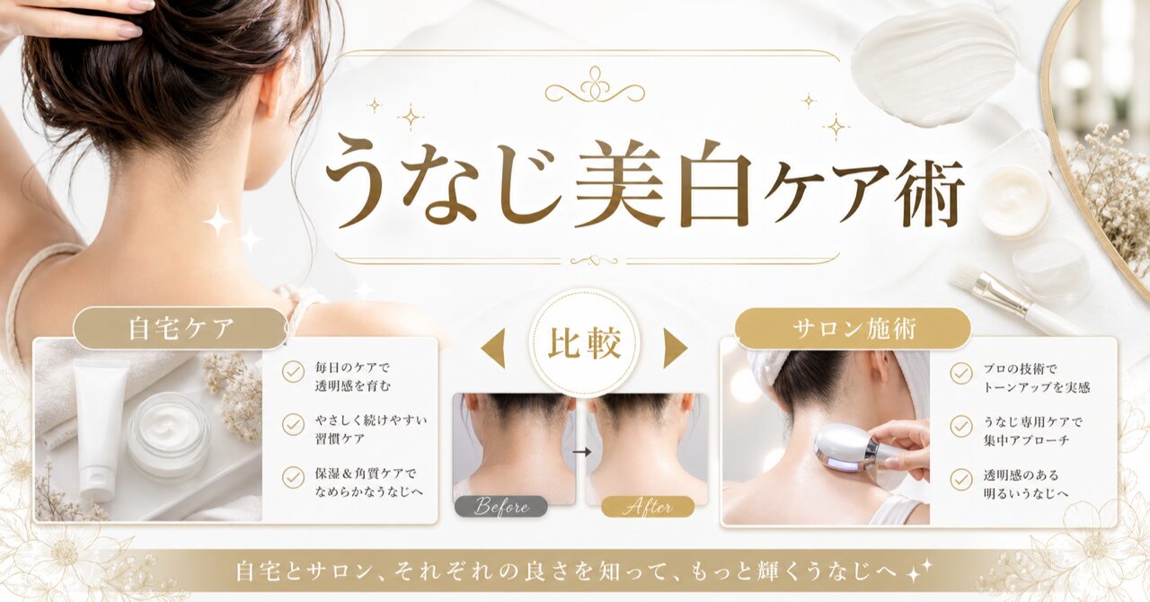 うなじ美白の方法｜自宅でできるケア7選とサロン施術との違いのアイキャッチ