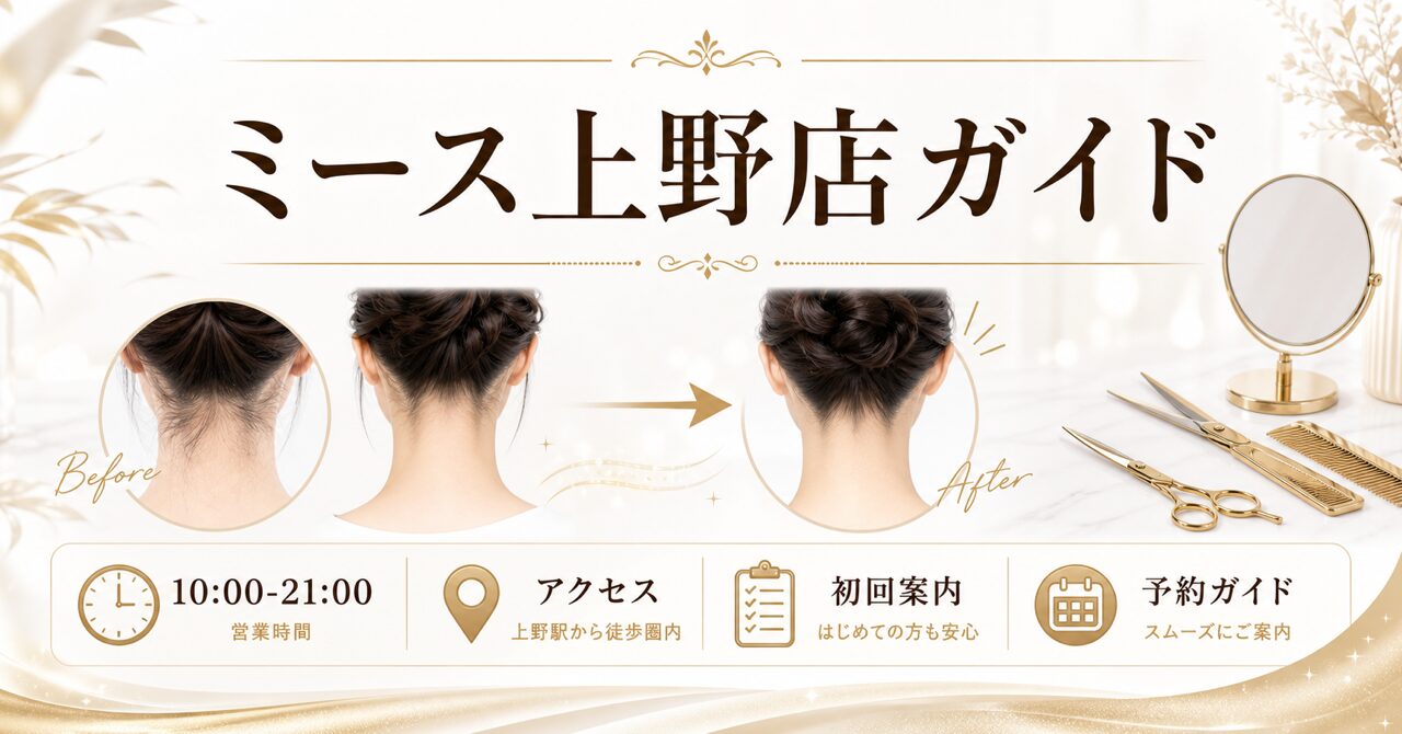 ミース上野店の営業時間は10時〜21時|定休日・アクセス・初回500円予約を完全ガイドのアイキャッチ