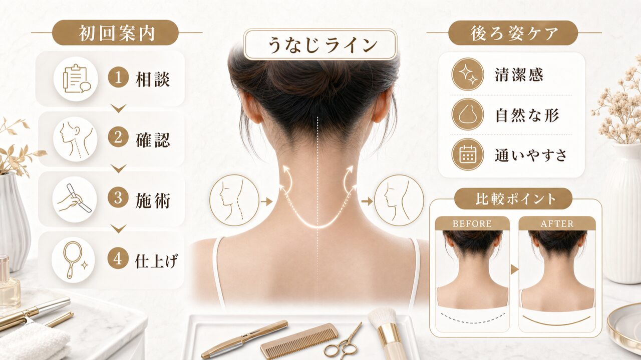 うなじ矯正を上野で体験の要点図解