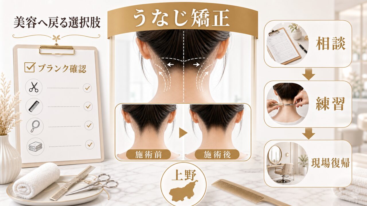 美容師を辞めたけど、もう一度美容の要点図解