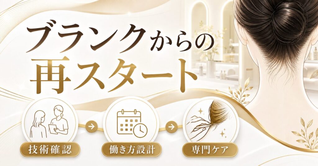 ブランクありでも始めやすい美容職の条件とは 専門特化サロンが再スタートに向く理由のアイキャッチ