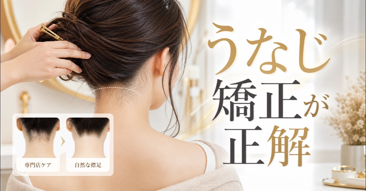 上野の美容室でうなじシェービング？待って！専門店の「うなじ矯正」が正解のアイキャッチ