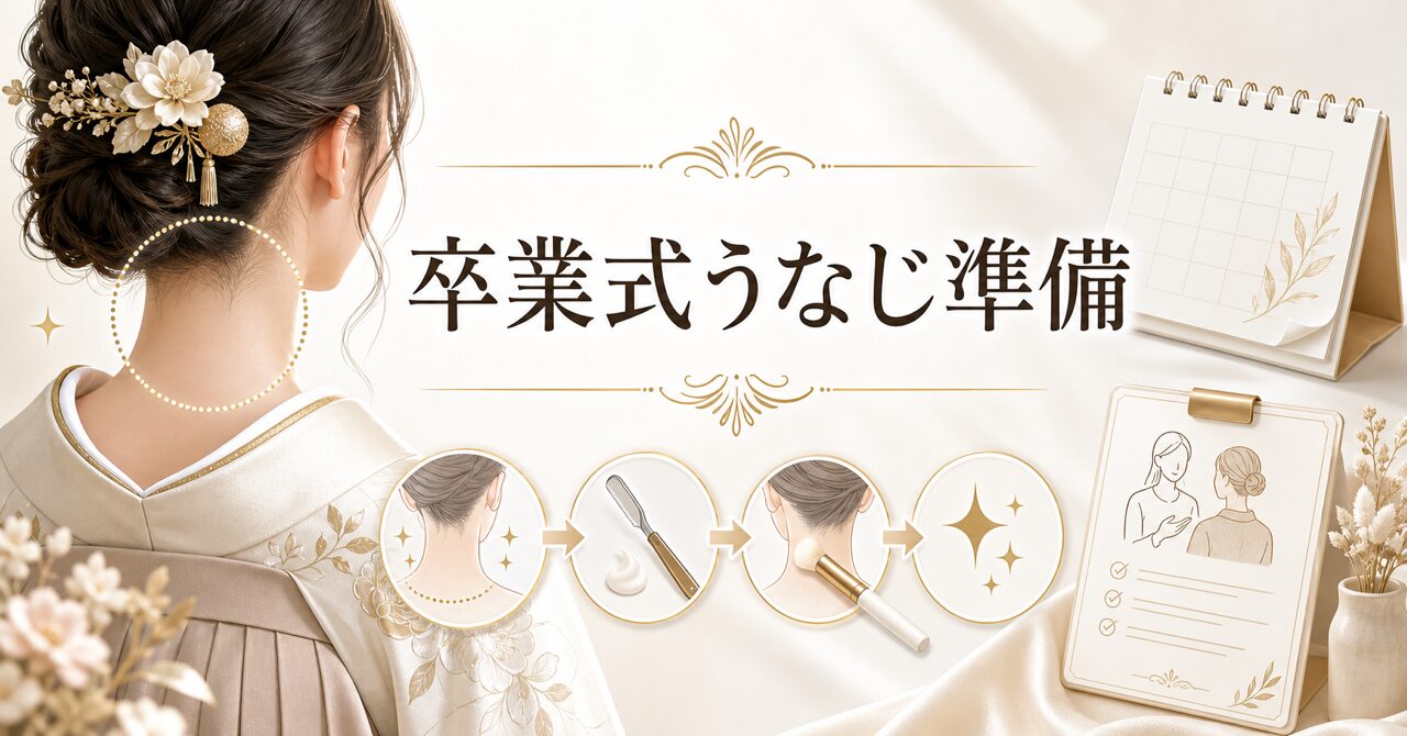 卒業式の袴姿は“うなじ”で決まる！失敗しないプロの襟足ケアと上野の専門サロンのアイキャッチ