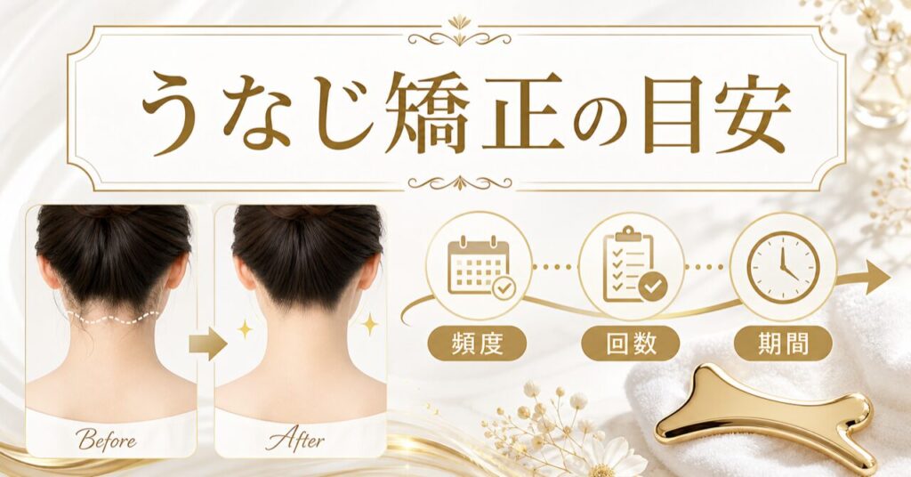 うなじ矯正に通う頻度の目安は？最適な回数と期間を専門家が解説のアイキャッチ