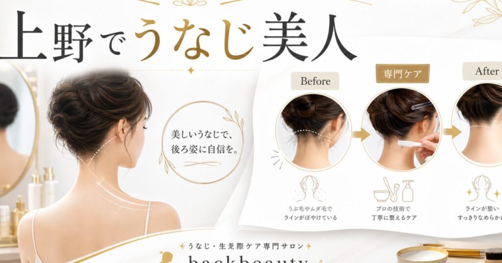 【上野エリア】うなじ矯正おすすめサロン決定版｜後ろ姿に自信を持つなら専門店ミースへのアイキャッチ