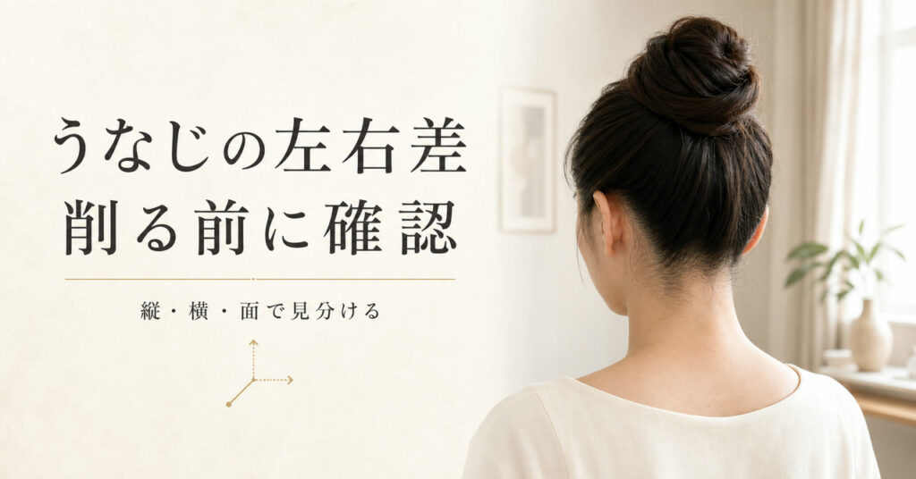 うなじの左右差を削る前に縦・横・面で確認する女性向け相談ガイド