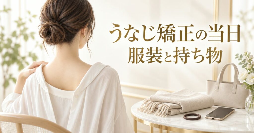 うなじ矯正の当日は何を着る?服装と持ち物の準備を完全チェック